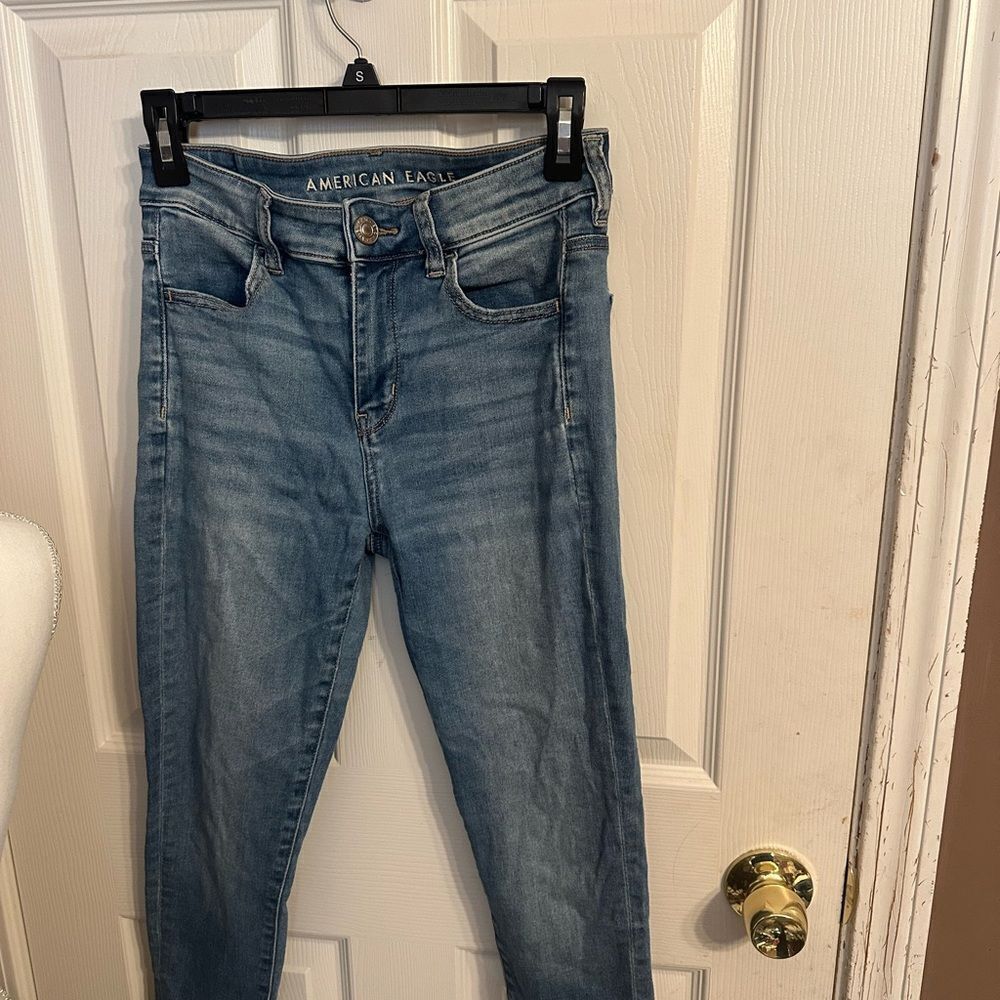 American Eagle Outfitters Women's Blue Jeans Size 4 stretch short
